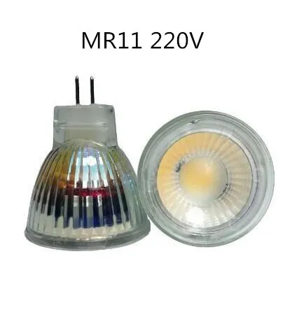 MR11 COB 220V Новое поступление MR11 110V 220V COB Светодиодный точечный светильник стеклянный корпус GU4 лампа светильник AC/DC 12V MR11 5W светодиодная лампа, теплый белый свет/белый - Испускаемый цвет: MR11 COB 220V