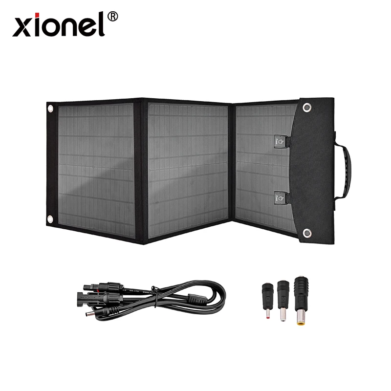 Xionel складная солнечная панель зарядное устройство 18 в 5 в 50 Вт USB/DC выход мобильного телефона/ноутбука Солнечное зарядное устройство для наружного кемпинга
