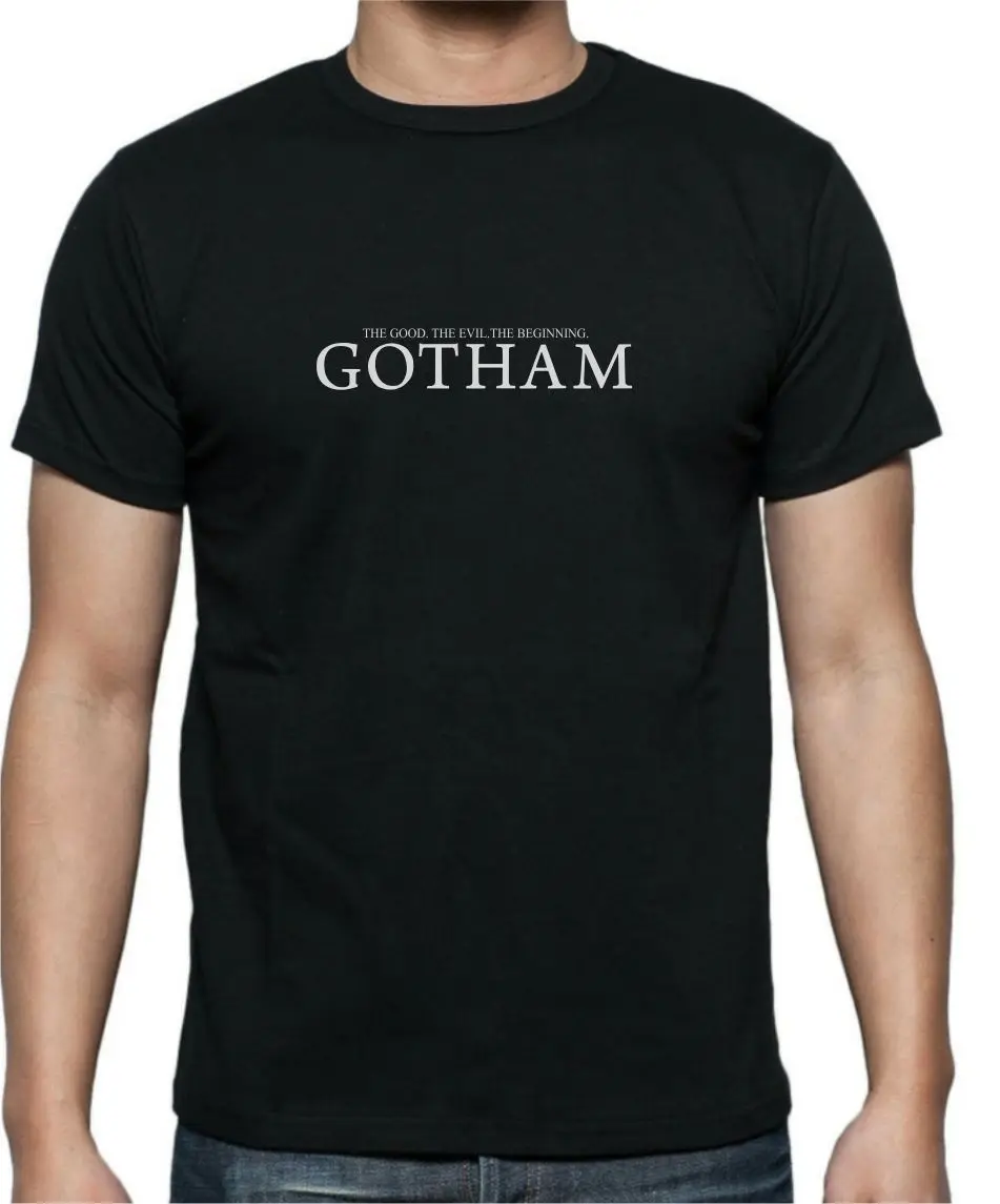 Мужская ТВ серия футболка Gotham до 5XL Бесплатная Великобритания верхушка стойки