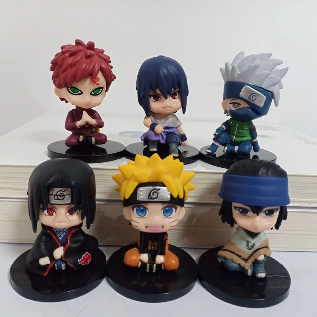 Boneco anime Naruto Sentado Fofo Kakashi Sasuke Itachi Decoração