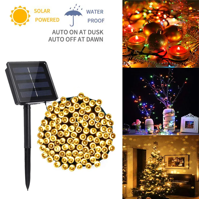 200 LED Solar Power Fairy Lights String Garden Outdoor Party Wedding Xmas ~~