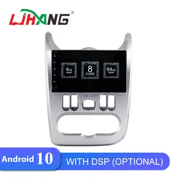 

LJHANG Android 10 Car Radio Player For Renault Logan I Sandero Lada Lergus Dacia Duster 2009 - 2016 WIFI Multimedia 1 Din Stereo