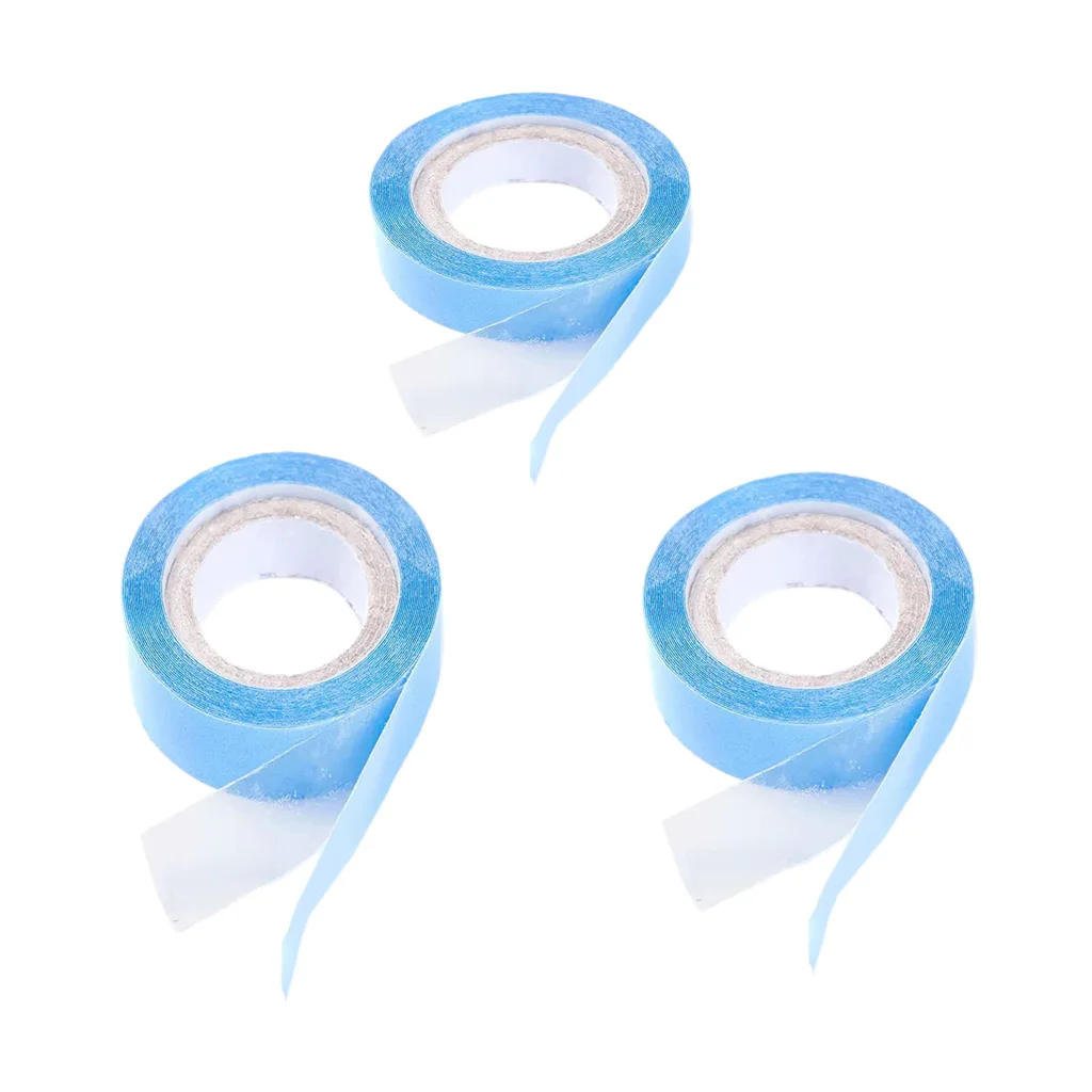 3 Yards Lace Front Tape Double Sided Blue Liner Hair Replacement Tape For Toupee and Wig, Hair Extensions