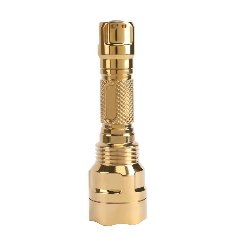 Латунь Astrolux C8 SST40/XP-L HI 1300lm 7/4 режима A6 драйвер для повседневного использования, тактический фонарик 18650 прожектор Светодиодный фонарь Фонари фонарь