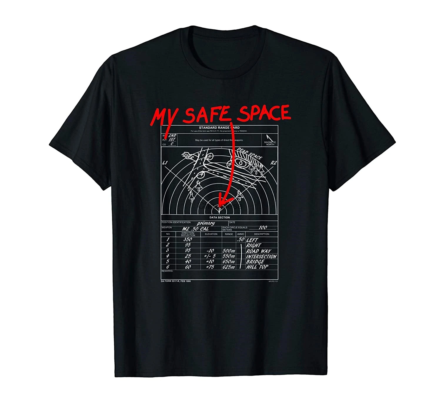 Mens My Safe Space Range Card Shirt|T-Shirts| - AliExpress