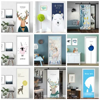 

Creative Holloween Pumpkin 3D Door Stickers For Playroom Kids Room Children Vinyl Decor Decal Removable Self Adhesive Wallpaper