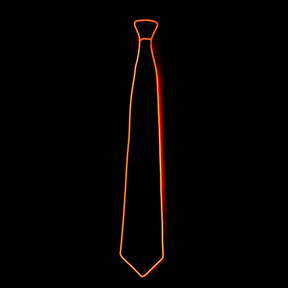 Orange Галстук-светильник, регулируемый, для джентльменов, креативный, Забавный галстук, новинка, модный, для паба, яркая атмосфера - Цвет: Orange