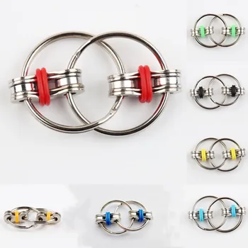 

1PC Children's toy Chain Fidget Toy Hands Spinner Key Ring Sensory Toys Stress Relieve ADHD Top