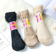 10 пар летних бамбуковых женских коротких бархатных носков, женские тонкие прозрачные шелковые носки до лодыжки 34