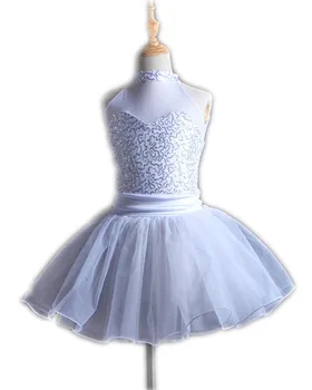 

The New Children's Ballet Female Snow White Bitter Fleabane Bitter Fleabane Skirt Sleeveless Table Employs Stage