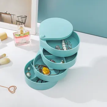 

Latest Rotating Jewelry Rack Storage Box Necklace Earring Storage Box Display Rack Folding Screen Jewelry Stand Holder Storage