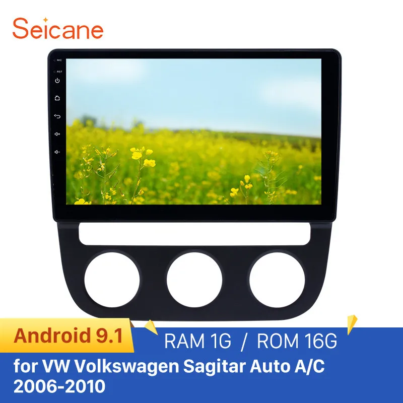 Автомобильный GPS радиоприемник Seicane сенсорный экран 10 1 дюйма Android 9 для VW Volkswagen