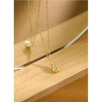 

Water Drop Pendant Necklace Trendy Jewelry Gift 925 Sterling Silver Necklaces For Women Korean Simple Clavicle Gold Necklace