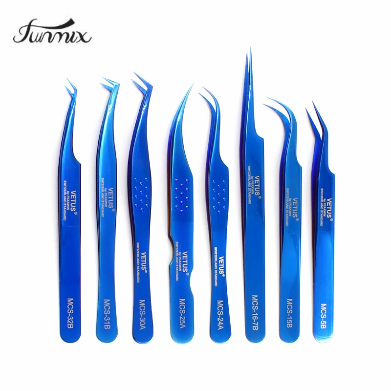 

Vetus MCS Series Dream blue colors Russian Volume Bloom Eyelash Extension Tweezers Stainless Precision High-quality Lash Tool