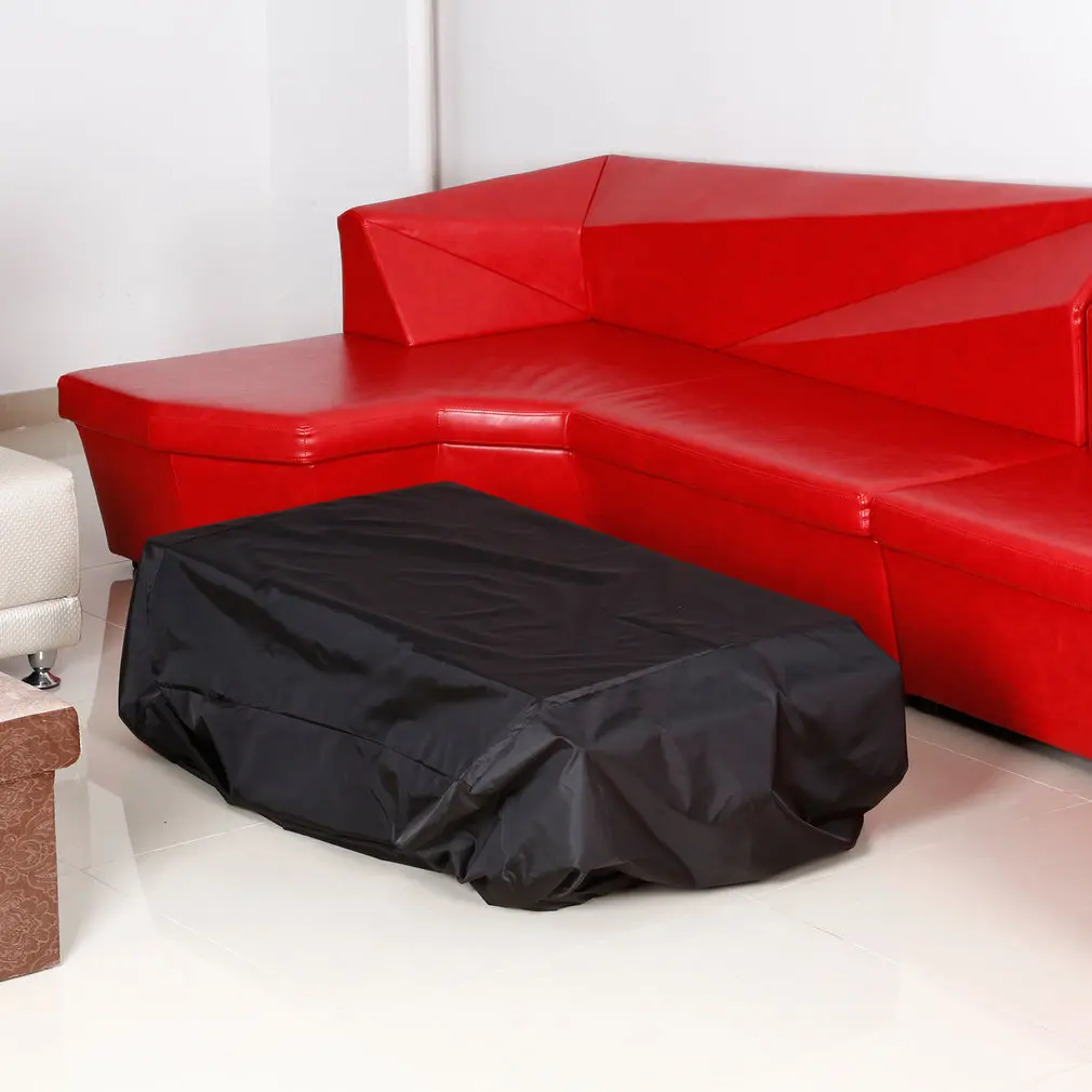 Черный 210D тканый полиэстер(Оксфорд) садовый прямоугольный чехол для уличной мебели приют водонепроницаемый для патио стол стул дождь
