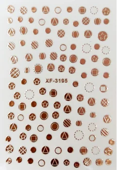 

Nail Decoration Stickers on The Nails of The Accessoires Rose Gold Letter Decal Sticker Art for Manicure Back Glue / 200pcs