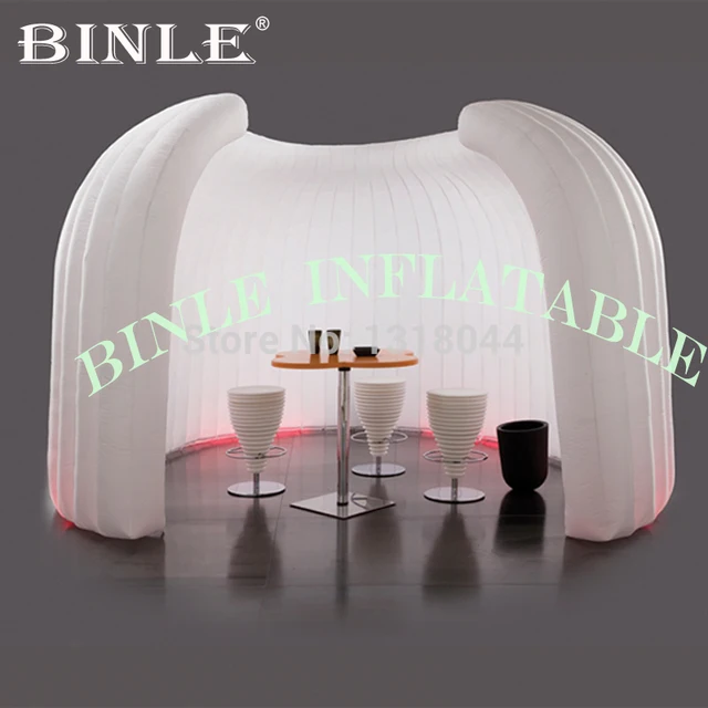 Comfortable White Round LED Lighting Inflatable Office Pod Create a Unique and Innovative Workspace