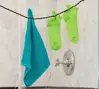 Braided Elastic Cord Travel Clothesline Travel Bungee Cord Laundry Clothesline (with 2 Strong Suction Cups) - Secures to wall or 6