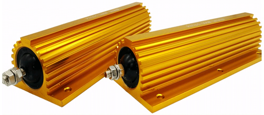 RXG24 Aluminum housed resistor,golden aluminum shell resistor.100w 150w 200w 250w 300w 500w,Discharge resistor,Decoding resistor