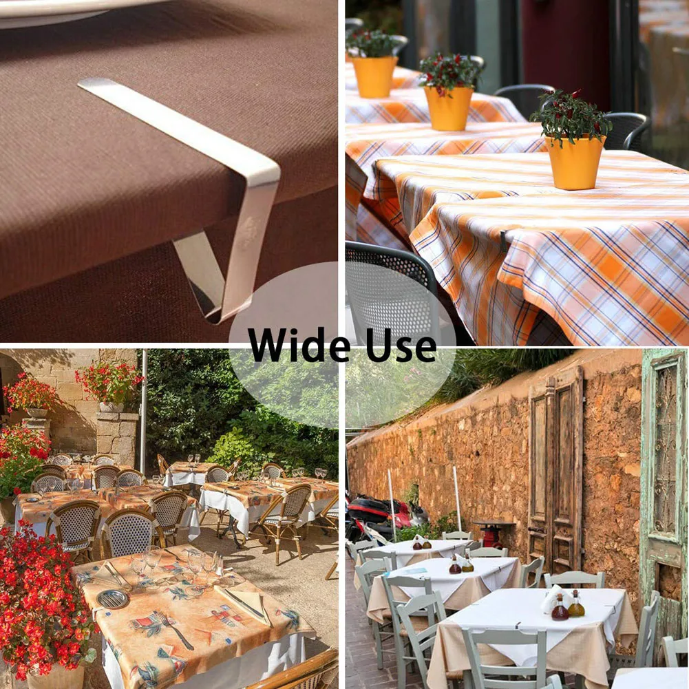 Fashion 12Pcs Desk Table Cloth Tablecloth Cover Clip Clamp Holder Party Stainless Steel Convenient Table Cloth Clip