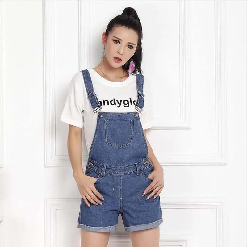 Синий Новые модные летние синие джинсовые шорты женские комбинезоны с высокой талией джинсовые шорты больших размеров шорты бойфренды 28-42 - Цвет: Синий