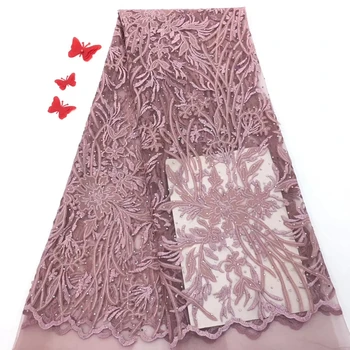 

2019 Embroidered African Lace Fabric High Quality Cord Lace Guipure Lace Fabric with Stones Water Soluble Lace Fabric J0377