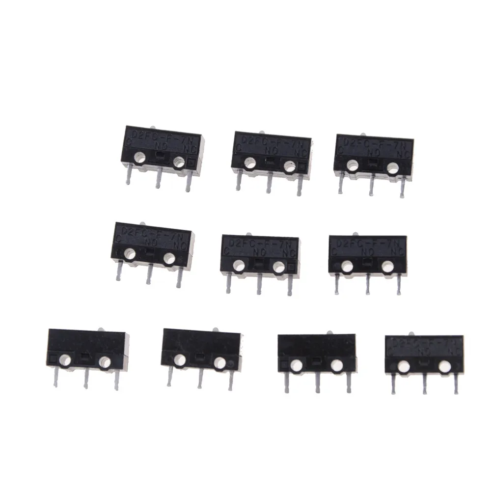 

10 Pcs Micro Switch For Mouse Replacement Substitute Tested D2FC-F-7N