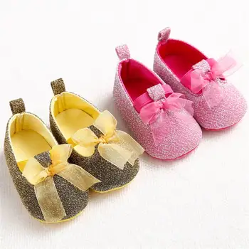 

Newborn baby girl shoes Infant Sweet Lace Bowknot Bling Coforful Soft Cotton First Walkers Toddler Girl Moccasins Crib Shoes
