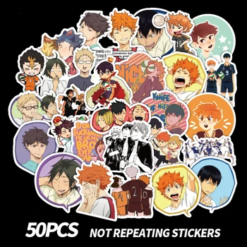 

50PCS Japan Anime Haikyuu!! Cartoon Sticker for Luggage Laptop Skateboard Car Bicycle Backpack Decal Pegatinas Toy Stickers