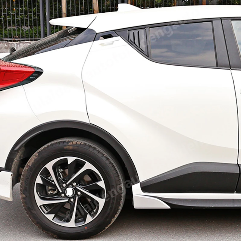 2 шт. для Toyota C-HR CHR- углеродное волокно ABS черные боковые вентиляционные отверстия панель с прорезями на окно защитная крышка отделка стайлинга автомобилей