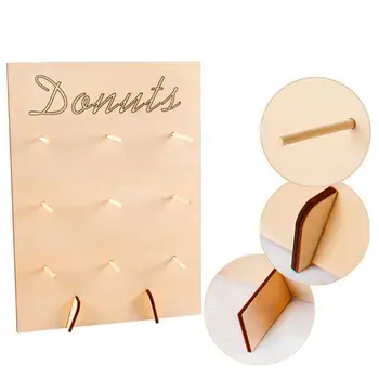 

DIY Donut Wall Stand Holder Candy Doughnut Sweet Cart Ferris Wheel Wooden Table Wedding Party Supplies Home Decor