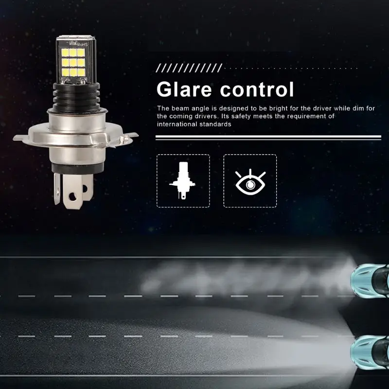 DC12V-H4-24LED лампы автомобиля противотуманные фары пара белый светильник Замена для вождения автомобиля