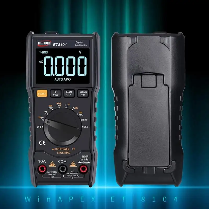 ET8104 3 9/10 мультиметр 9999 True RMS автоматическое сканирование ЖК цифровой измеритель