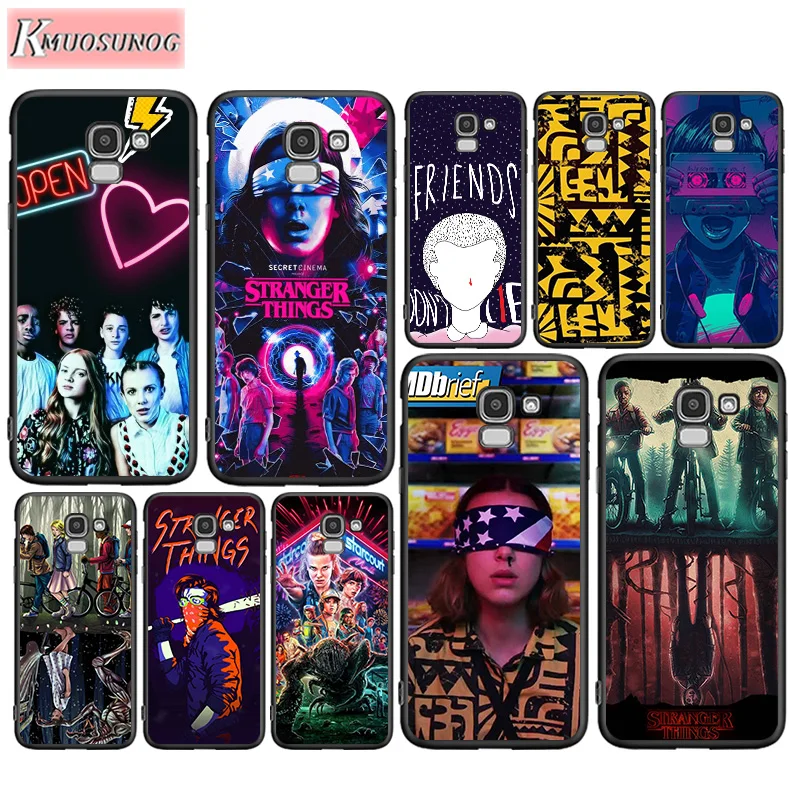 Чехол очень странные дела для Samsung Galaxy J8 J7 Duo J6 J5 Prime J4 Plus J3 J2 Core 2018 2017 2016 черный чехол
