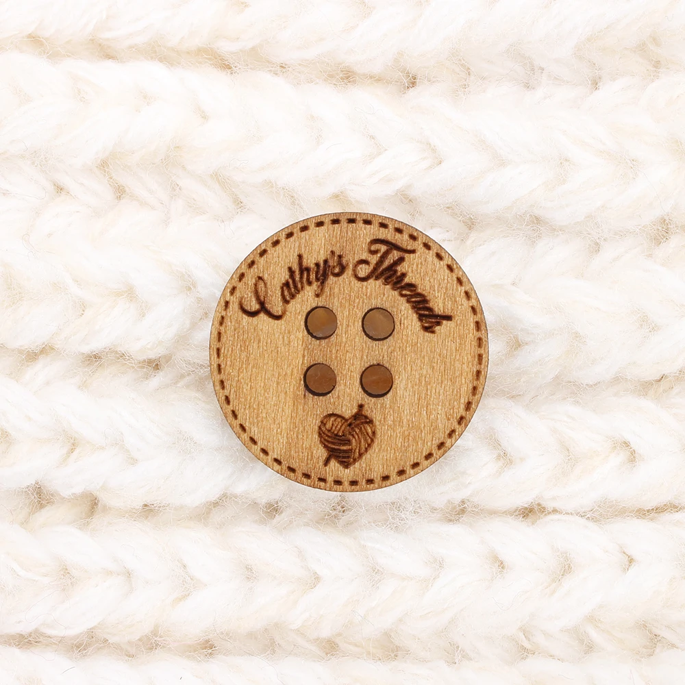 

Personalized wooden buttons, knitted and crocheted items, buttons ,handmade,25mm, custom wooden buttons (MK3206)