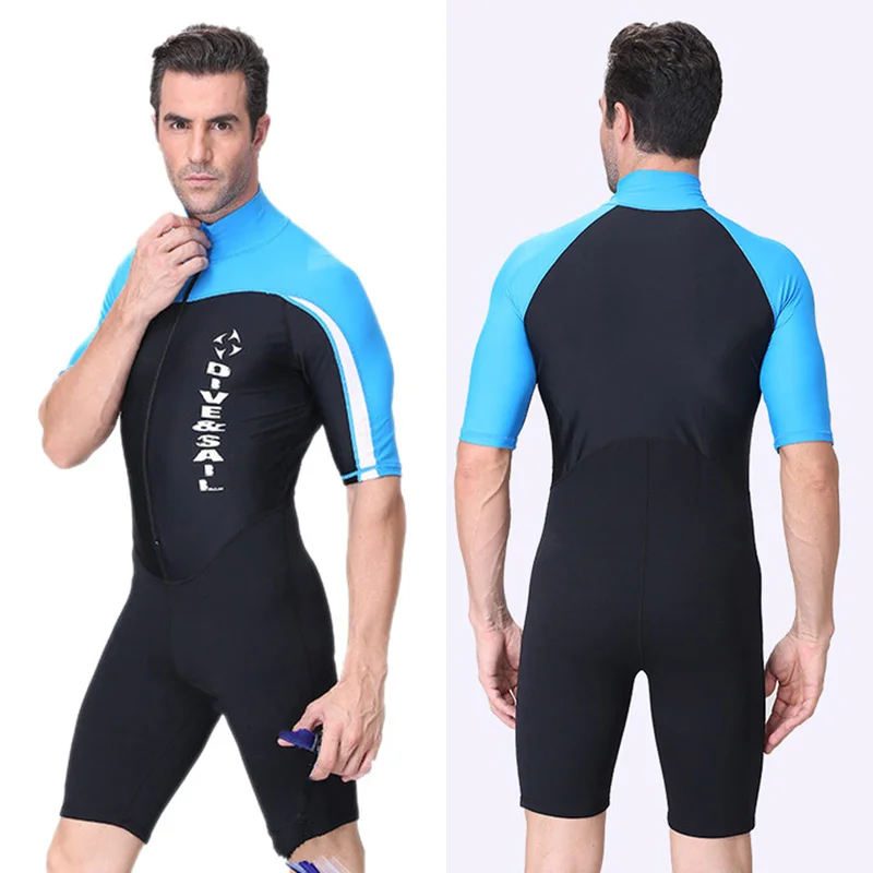 Dive& Sail мужской синий 1,5 мм неопреновый гидрокостюм для мужчин с длинным рукавом, цельный гидрокостюм для плавания, комбинезон для серфинга, рашгарды