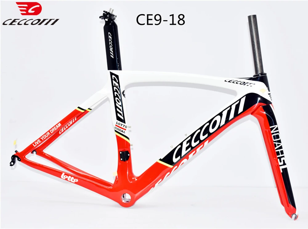 Ceccotti Carbon road Bike Frame 700c 25mm Bike Frame BSA68 hub 130mm