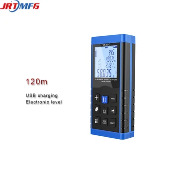 

JRTMFG Range Finder Laser Distance Meter USB Build Measure Device 120m Laser Tape Handheld
