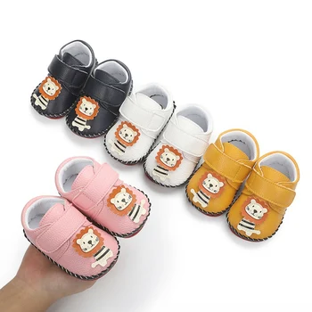 

Newborn Infant First Walkers Shoes Baby PU Leather Shoes Toddler Baby Girls Cartoon Anti-slip Soft Sole Non-slip Shoes New