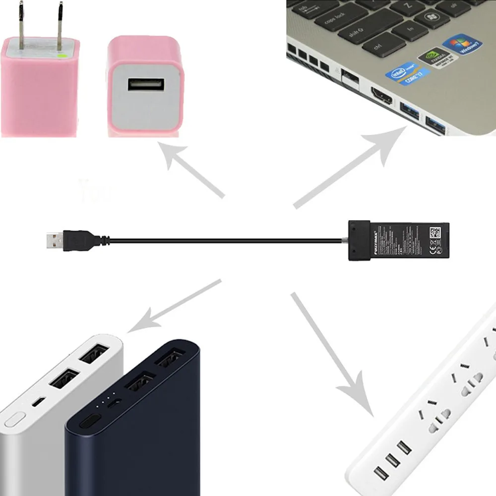 USB Drone Battery Charger Hub RC Intelligent Fast Charging For DJI Tello Drone 75cm Accessories #BL3 Lipo Battery Charger Drone Battery Charger