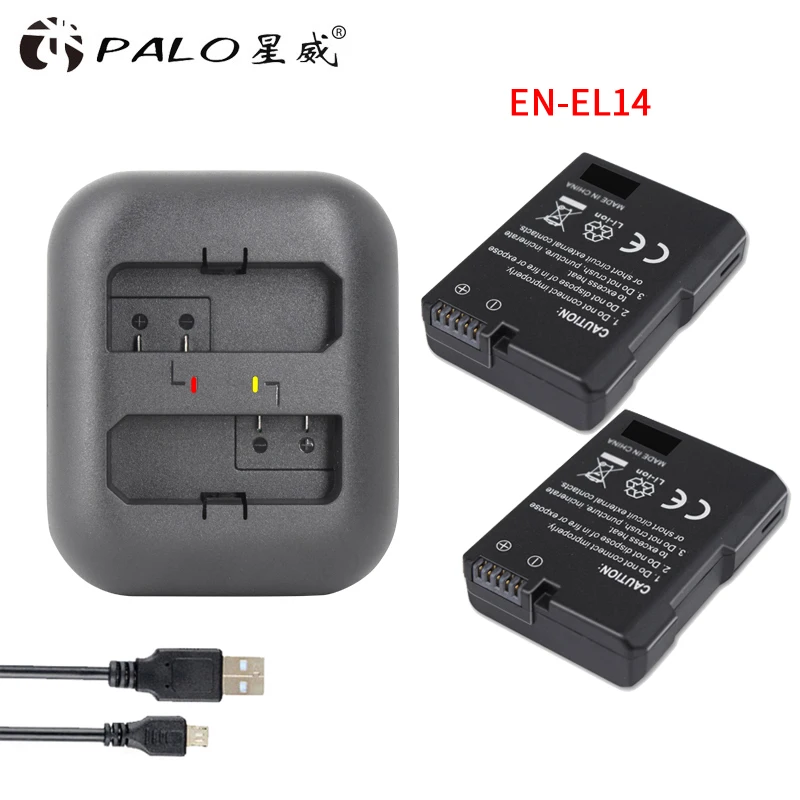 Palo En-El14A Enel14 Batteria Per Nikon D3100 D3200 D3300 D3400 D3500 D5600 D5100 D5200 P7000 Batterie Digitali