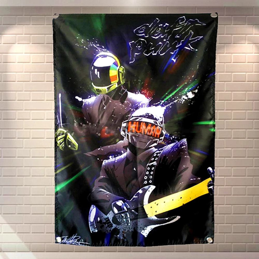 Rock and Roll Band Singer Music Poster Bedroom Living Room Home Decor Wall Art Hanging Flag Banner Tapestry Cloth Printing | Дом и сад