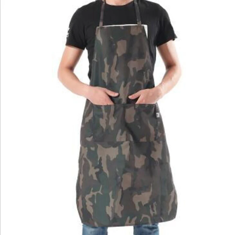 Waterproof BBQ Barber Apron Kitchen Chef Apron Househould Cleaning Tools Women Men Camouflage Kitchen Cooking Apron