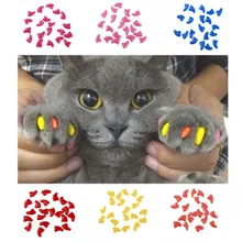 New FASHION colorful Cat/Dog Nail Caps soft cat/dog Claw Soft Paws 20 PCS/lot with free Adhesive Glue Size XS S M LGift for pet