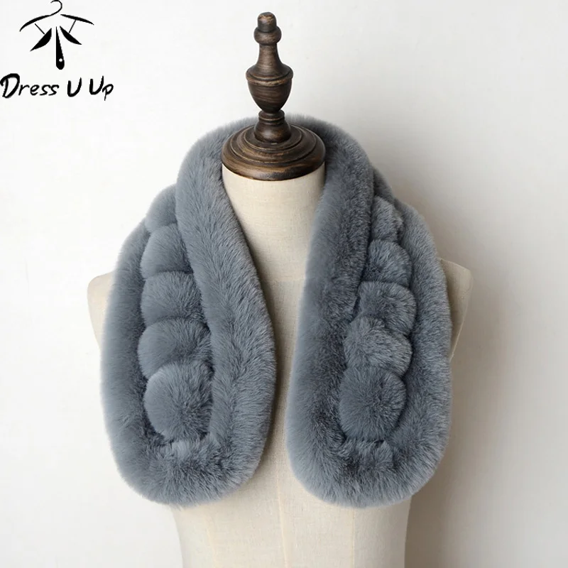 DRESSUUP, искусственный кроличий мех, шарф для женщин,, Модный зимний шарф, воротник, теплый шейный шарф, теплый, пушистый, мягкий, шаль, платок для женщин