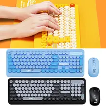 

K68 Cartoon Waterproof Portable USB Optical Wireless Keyboard Mouse Kit for Notebook