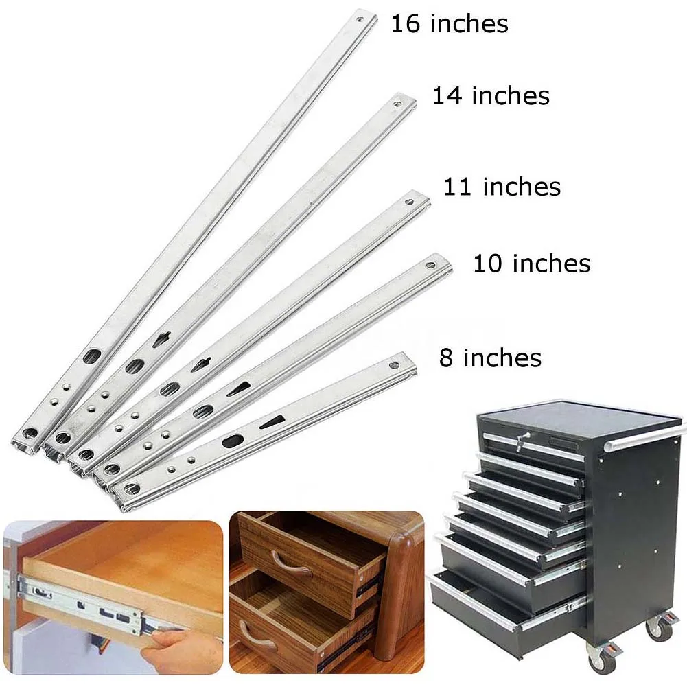 Micro Drawer slide Ball Guide Two Sections 17mm Wide Steel Fold Drawer Steel Ball Rail Slide Furniture Hardware Fittings|Deslizables| - AliExpress