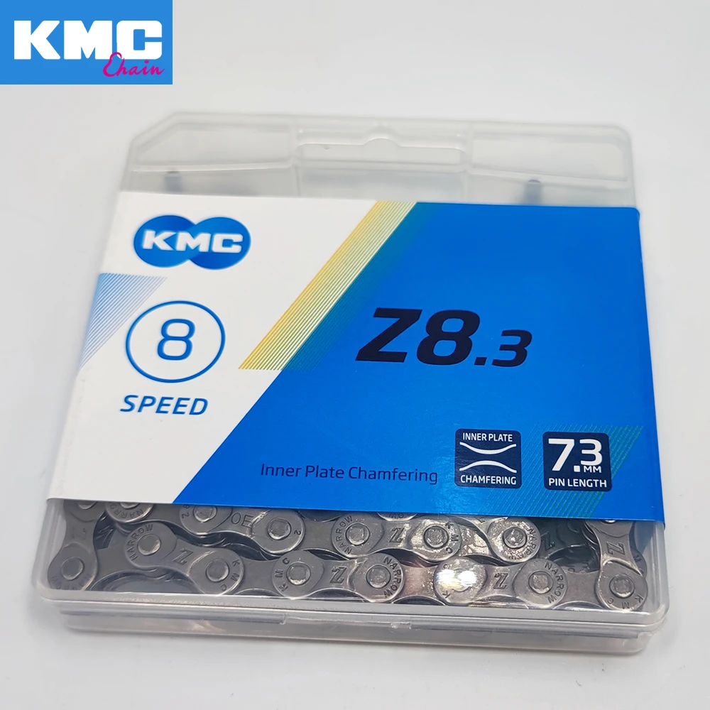 Bicycle Chains Bicycle Chain KMC Original Bicycle Chain Z8.3 8 Speed Road MTB Bike Grey 8s 116L Bicycle 8 Speed