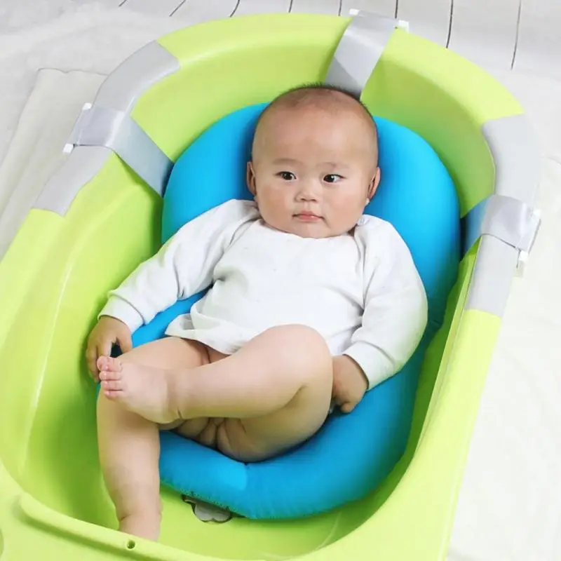 

Non Slip Baby Shower Bath Tub Pad Work Exquisite Bath Support Cushion with Adjustable Strap Home Baby Essential Supplies