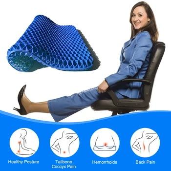 

Hot Sale Gel Seat Cushion Purple Enhanced Double Non-Slip Seat Cushion for The Car or Office Chair Sciatica & Back Pain Relief